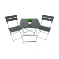 Stretched Square Table and Stretched Slat Chairs